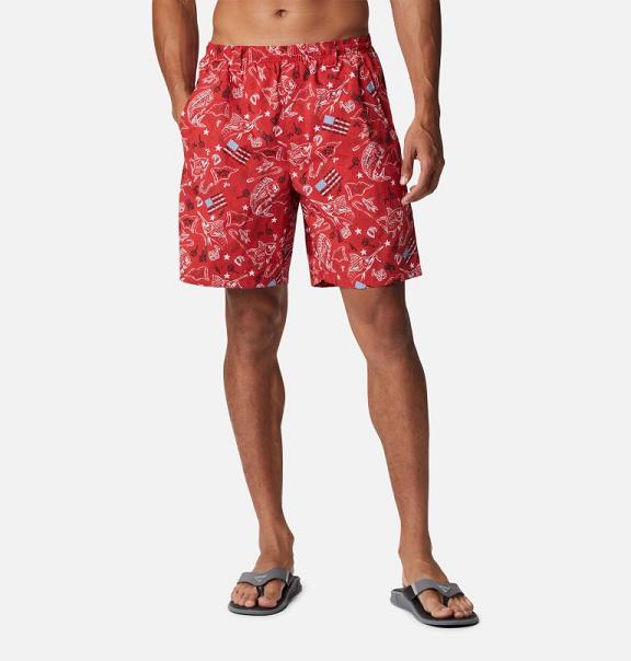 Columbia PFG Super Backcast Shorts Red For Men's NZ2738 New Zealand